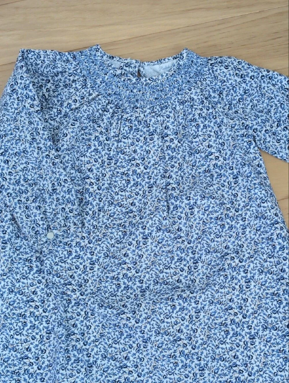 Blue Floral Kids Dress Set